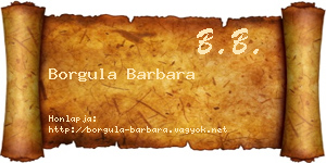 Borgula Barbara névjegykártya