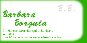 barbara borgula business card